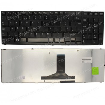 Laptop Keyboard TOSHIBA SATELLITE P750 P750D P755 P755D P770 P770D P775 P775D 9Z.N4YBC.101 9Z.N4YBC.10G 9Z.N4YBC.30A 9Z.N4YBC.30B 9Z.N4YBC.30G 9Z.N4YGC.201 9Z.N4YGC.21D MP-10N86F06698 VERSION BLACK WITH FRAME UK KEYBOARD(Ref.40011UK)
